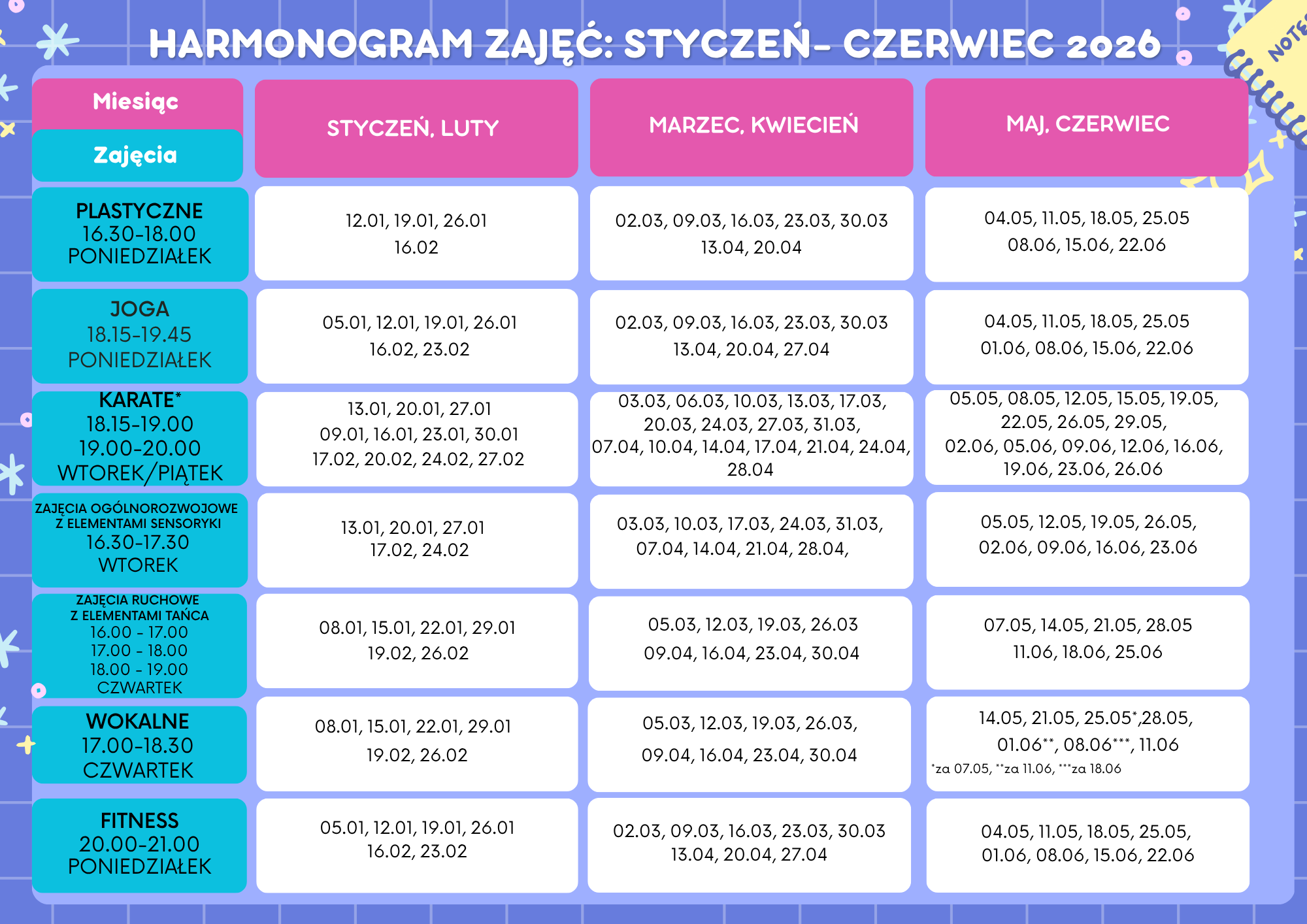 harmonogram z poprawkami 2026